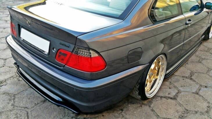 CENTRAL REAR SPLITTER BMW 3 E46 MPACK COUPE (without vertical bars) - immagine 2