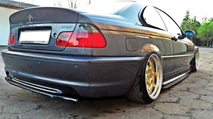 CENTRAL REAR SPLITTER BMW 3 E46 MPACK COUPE (without vertical bars) - immagine 3