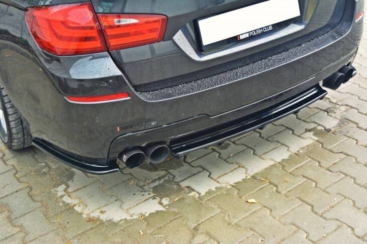 CENTRAL REAR SPLITTER for BMW 5 F11 M-PACK (fits two double exhaust ends) - immagine 4