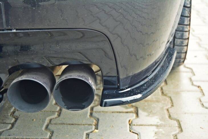 REAR SIDE SPLITTERS for BMW 5 F11 M-PACK (fits two double exhaust ends) - immagine 3