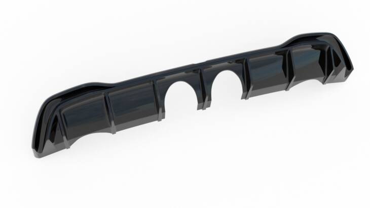 Rear Valance (R32 LOOK) with Exhaust VW Golf 8 - immagine 8