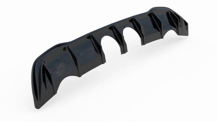 Rear Valance (R32 LOOK) with Exhaust VW Golf 8 - immagine 9