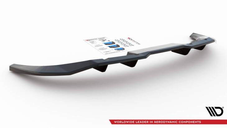 Central Rear Splitter (with vertical bars) Audi Q3 Sportback S-Line - immagine 3