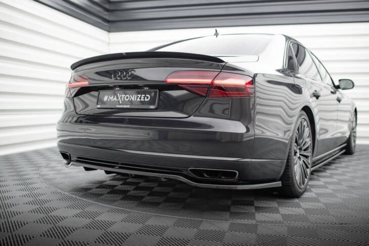 Central Rear Splitter (with vertical bars) Audi A8 D4 Facelift - immagine 4