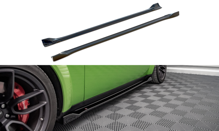 Side Skirts Diffusers Dodge Challenger SRT Hellcat Widebody Mk3 - immagine 7