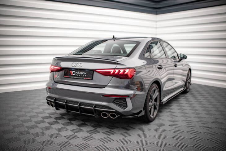 Street Pro Rear Side Splitters + Flaps Audi S3 Sedan 8Y - immagine 3