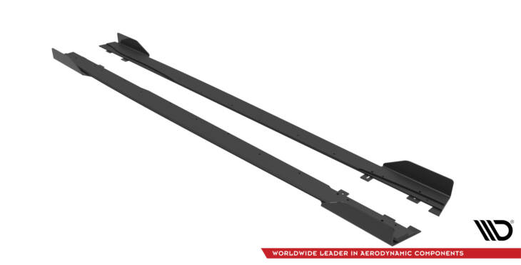 Street Pro Side Skirts Diffusers + Flaps Mercedes A35 AMG / AMG-Line Aero Pack W177 - immagine 5