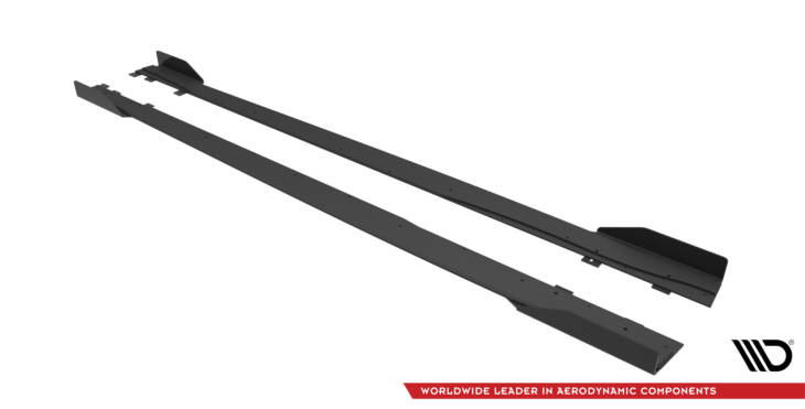 Street Pro Side Skirts Diffusers + Flaps Mercedes A35 AMG / AMG-Line Aero Pack W177 - immagine 6