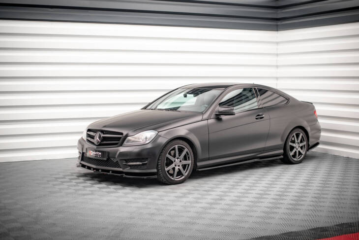 Side Skirts Diffusers Mercedes-Benz C Coupe / Sedan / Estate  AMG-Line C204 / W204 Facelift / S204 Facelift - immagine 4