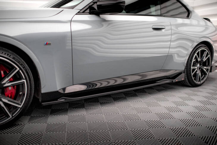 Side Skirts Diffusers V.2 + Flaps BMW 2 Coupe M-Pack / M240i G42 - immagine 2