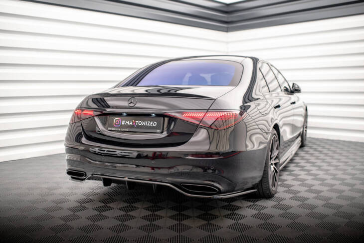 Central Rear Splitter (with vertical bars) Mercedes-Benz S AMG-Line W223 - immagine 5