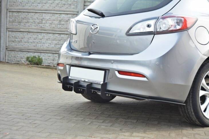 MAZDA 3 MK2 SPORT (PREFACE) REAR DIFFUSER & REAR SIDE SPLITTERS - immagine 3