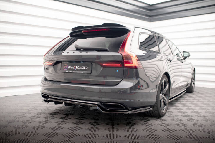 Central Rear Splitter (with vertical bars) Volvo V90 / S90 R-Design Mk2 - immagine 3