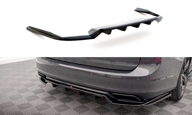 Central Rear Splitter (with vertical bars) Volvo V90 / S90 R-Design Mk2
