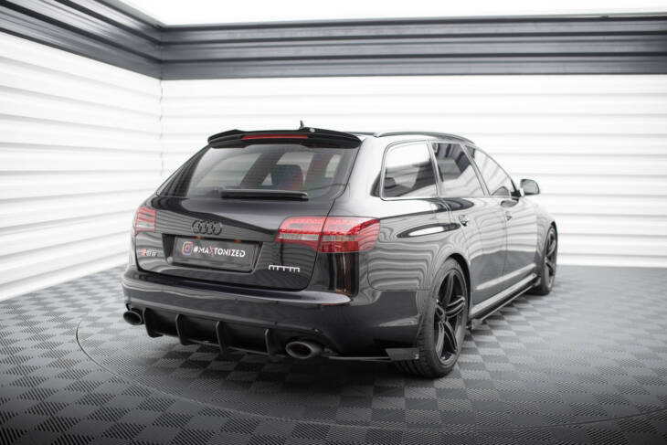Street Pro Rear Side Splitters + Flaps Audi RS6 Avant C6 - immagine 2