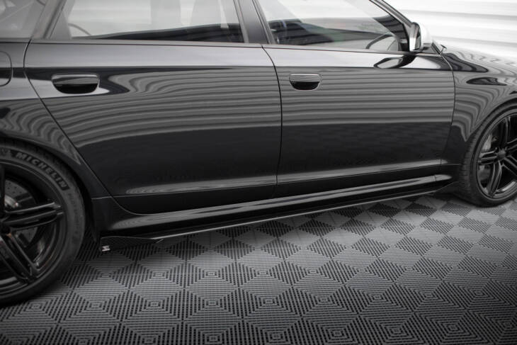 Street Pro Side Skirts Diffusers + Flaps Audi RS6 Avant C6 - immagine 2