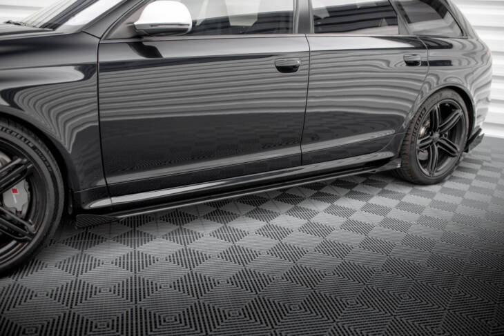Street Pro Side Skirts Diffusers + Flaps Audi RS6 Avant C6 - immagine 3