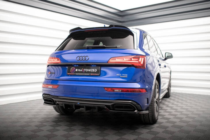 Central Rear Splitter (with vertical bars) Audi Q5 S-Line SUV Mk2 Facelift - immagine 3