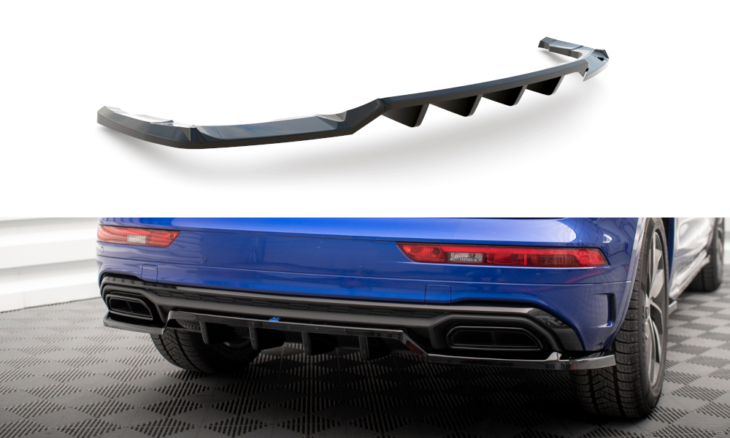 Central Rear Splitter (with vertical bars) Audi Q5 S-Line SUV Mk2 Facelift