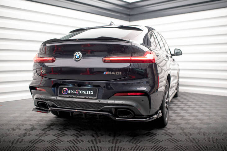 Central Rear Splitter (with vertical bars) V.2 BMW X4 M40i G02 - immagine 2