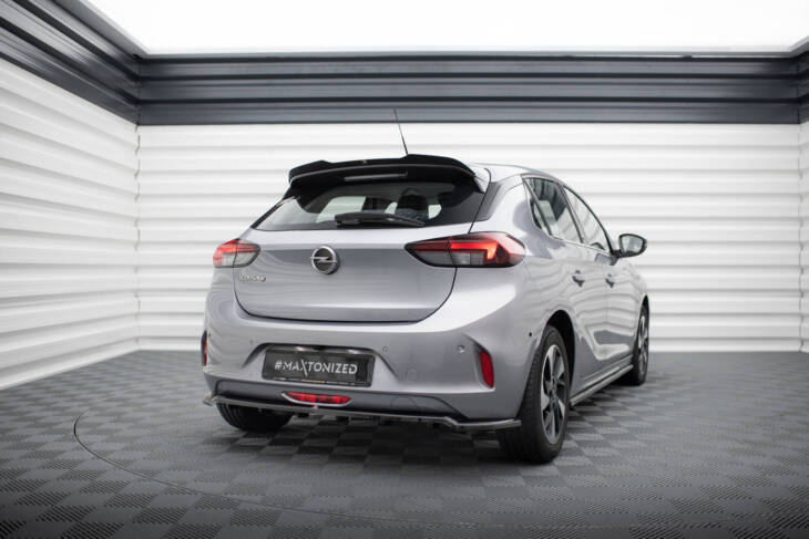 Central Rear Splitter (with vertical bars) Opel Corsa - e F ( Mk6) - immagine 3