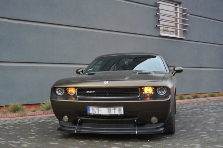 HYBRID FRONT SPLITTER V.1 DODGE CHALLENGER MK3. PHASE-I SRT8 COUPE - immagine 2