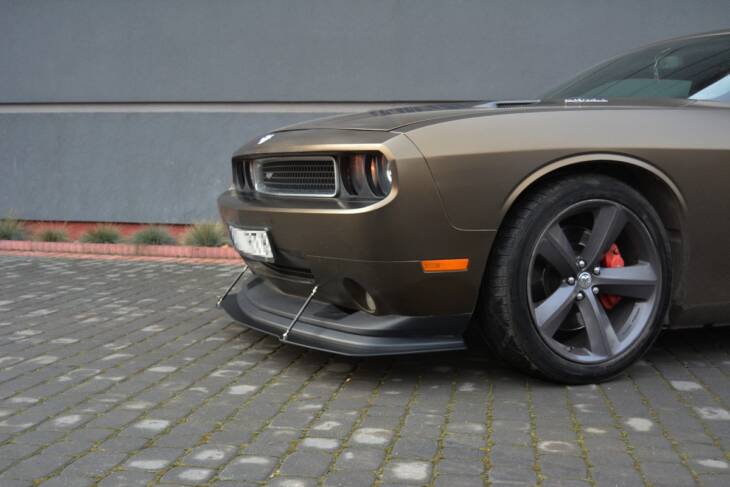 HYBRID FRONT SPLITTER V.1 DODGE CHALLENGER MK3. PHASE-I SRT8 COUPE - immagine 3