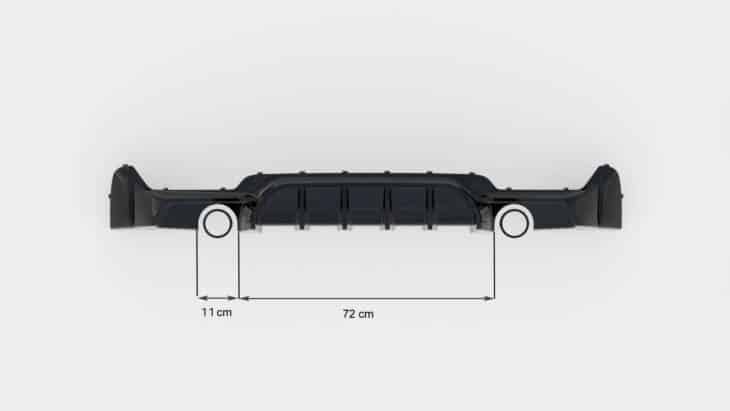 Rear Valance BMW 4 Coupe / Gran Coupe / Cabrio M-Pack F32 / F36 / F33 (Version with single exhausts on both sides) - immagine 5