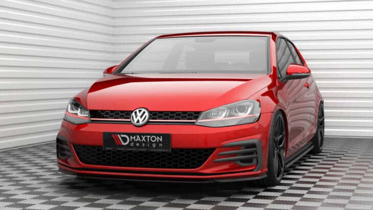 Front Splitter V.5 Volkswagen Golf GTI Mk7 Facelift - immagine 3