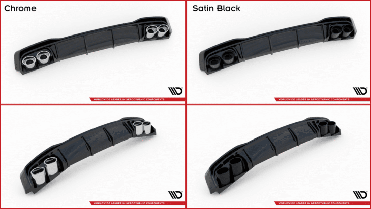Rear Valance + Exhaust Ends Imitation Audi A3 S-Line Sedan 8Y - immagine 7