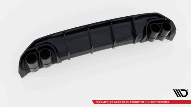Rear Valance + Exhaust Ends Imitation Audi A3 S-Line Sedan 8Y - immagine 4
