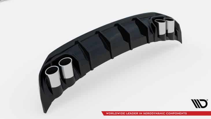 Rear Valance + Exhaust Ends Imitation Audi A3 S-Line Sedan 8Y - immagine 5
