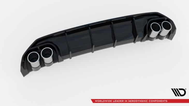 Rear Valance + Exhaust Ends Imitation Audi A3 S-Line Sedan 8Y - immagine 6