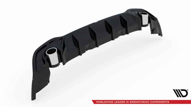 Rear Valance + Exhaust Ends Imitation Volkswagen Golf GTE Mk8 - immagine 7