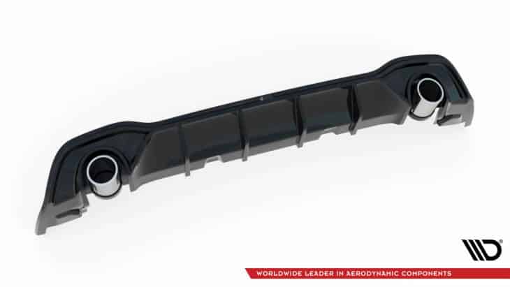 Rear Valance + Exhaust Ends Imitation Volkswagen Golf GTE Mk8 - immagine 8