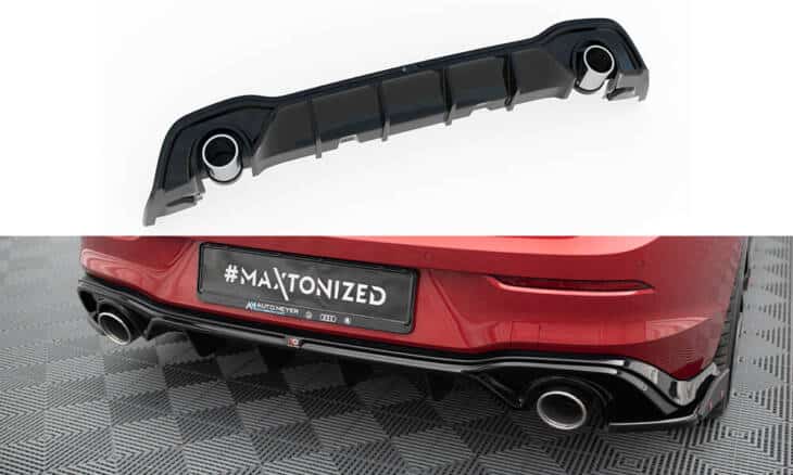 Rear Valance + Exhaust Ends Imitation Volkswagen Golf GTE Mk8