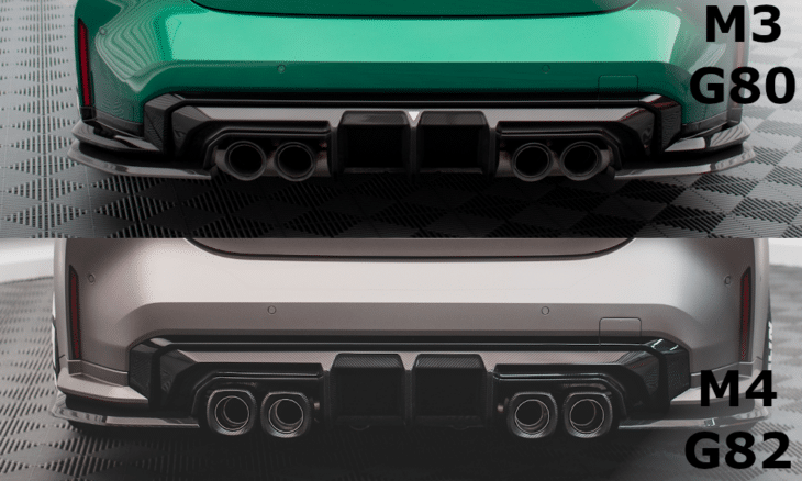 Carbon Fiber Rear Diffuser BMW M4 G82  / M3 G80